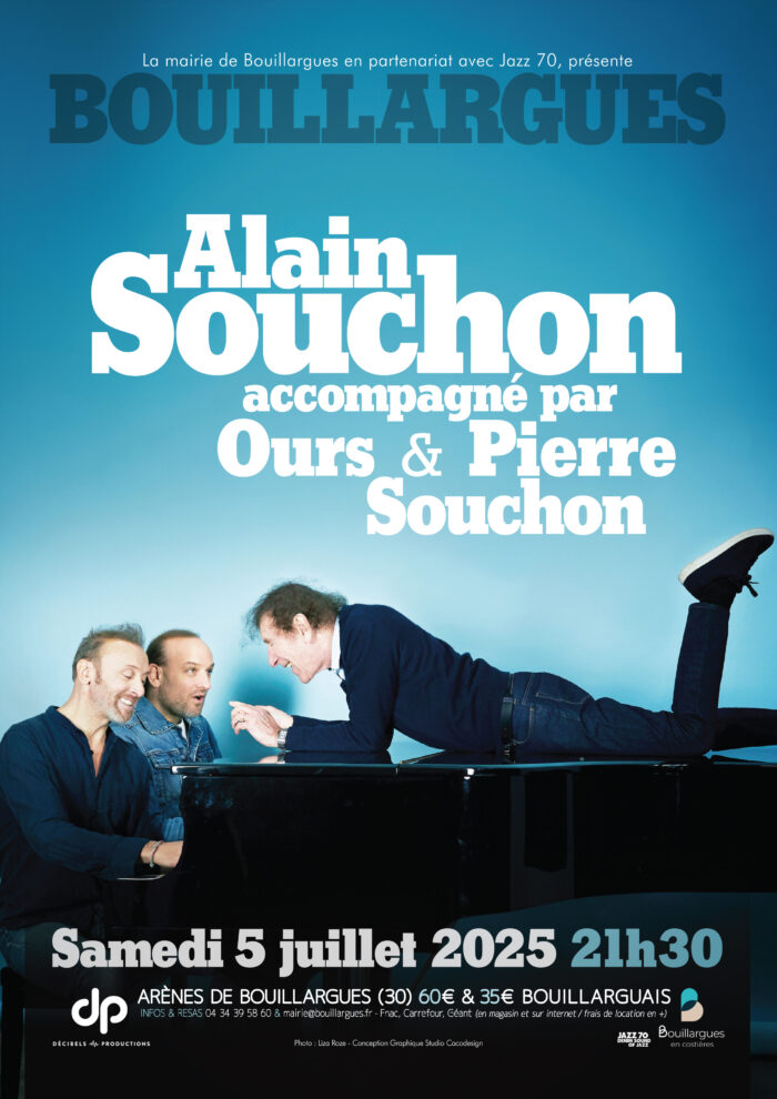 Concert arènes de Bouillargues Alain Souchon, Pierre Souchon et Ours 2025
Concerts